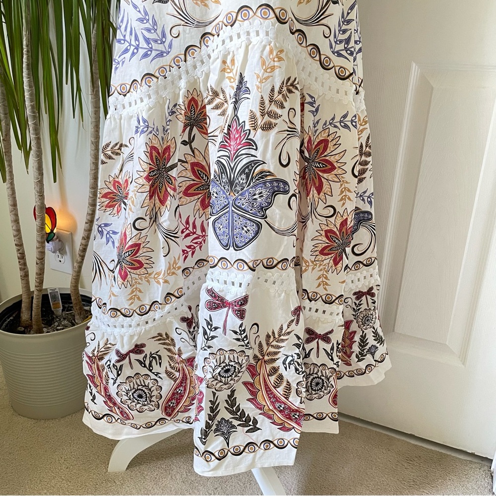 Farm Rio Boho Glam Floral Maxi Dress XS NWT - Picture 9 of 16